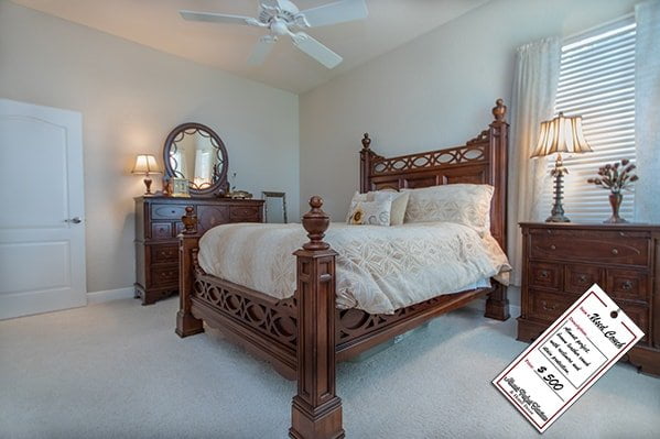 Dark Brown Wood Bedroom Set
