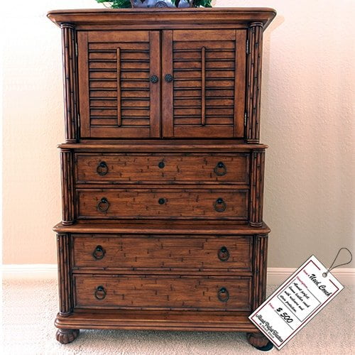 Dark Brown Wooden Dresser