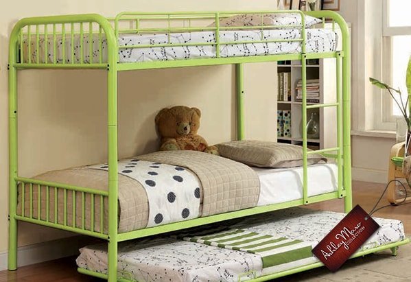 Green Metal Bunk Bed