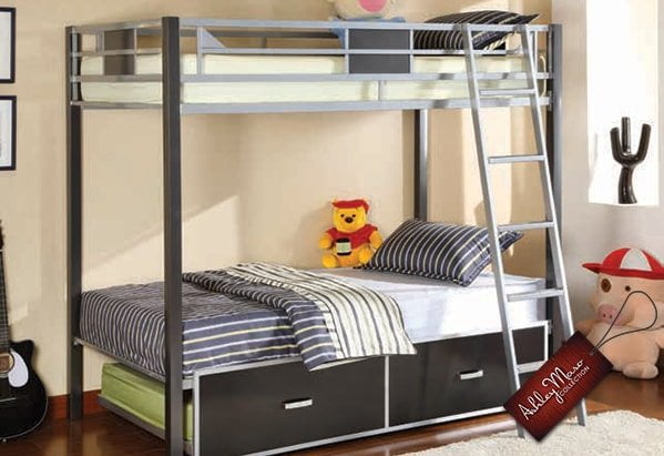 Grey Metal Bunk Bed