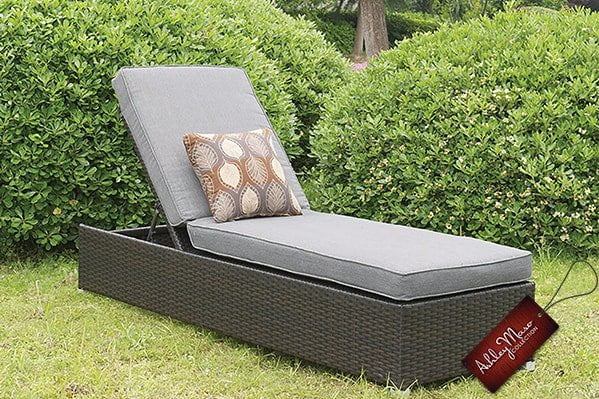 Grey Wicker Outdoor Chase Lounge