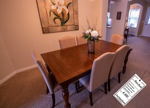 Light Brown Wooden Dining Set