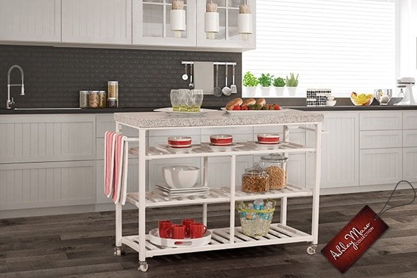 White Kitchen Cart