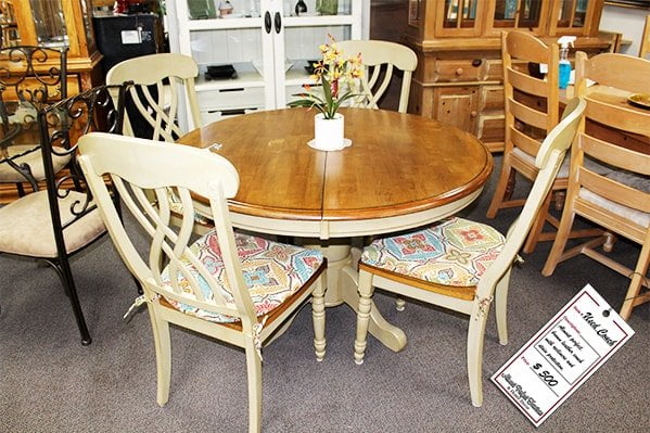 White and Brown Kitchen Table